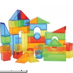 Constructive Playthings Set of 50 Translucent Color Blocks for Building and Light Table  B074G2R47X